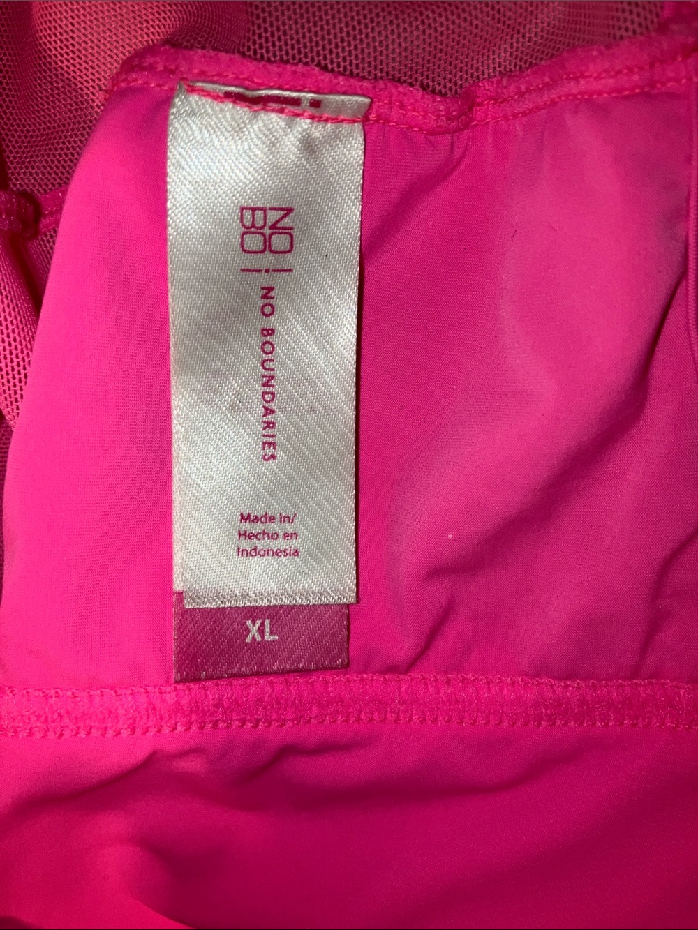 No Boundaries Hot Pink Mesh Panel Crop Bralette - Picture 5 of 5
